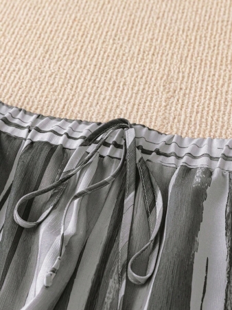 Linhara Plus Size Women Vintage Striped Print Wide Leg Pants, Relaxed Fit, Lightweight For Spring/Summer Fall Cloth For Women - Image 18