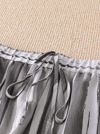 Linhara Plus Size Women Vintage Striped Print Wide Leg Pants, Relaxed Fit, Lightweight For Spring/Summer Fall Cloth For Women - Image 24