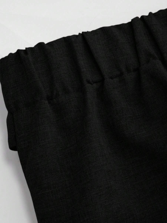 SHEIN Tall CURVE Plus Size Women Office/Commute Elegant Casual Button Decor Minimalist Suit Pants Fall Cloth For Women - Image 5