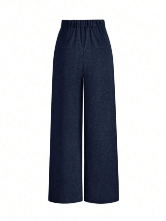 SHEIN Tall CURVE Plus Size Women Office/Commute Elegant Casual Button Decor Minimalist Suit Pants Fall Cloth For Women - Image 31