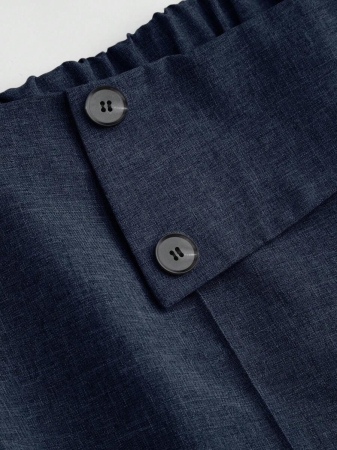 SHEIN Tall CURVE Plus Size Women Office/Commute Elegant Casual Button Decor Minimalist Suit Pants Fall Cloth For Women - Image 36