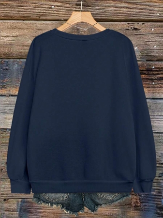 SHEIN LUNE Plus Size Women's Merry & Bright Christmas Trees Print Sweatshirt Pullover Fall Outfit - Image 35