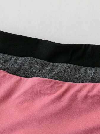 3pcs Plus Size Women Set, Knitted Wide Leg Pants In Pink, Gray & Black, Casual Outfits With Pockets, Autumn/Winter Fall Cloth For Women - Image 8