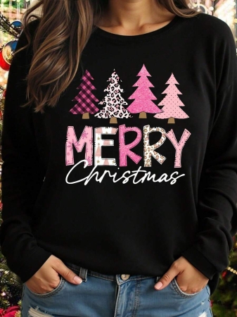 DrmWander Christmas Plus Size Vacation Vibe T-Shirt, Plus Size Casual Streetwear Top, Graphic Long Sleeve T-Shirt, Cute Autumn/Winter Pullover - Image 15