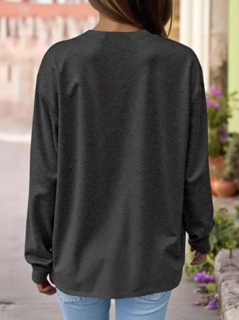 DrmWander Christmas Plus Size Vacation Vibe T-Shirt, Plus Size Casual Streetwear Top, Graphic Long Sleeve T-Shirt, Cute Autumn/Winter Pullover - Image 54