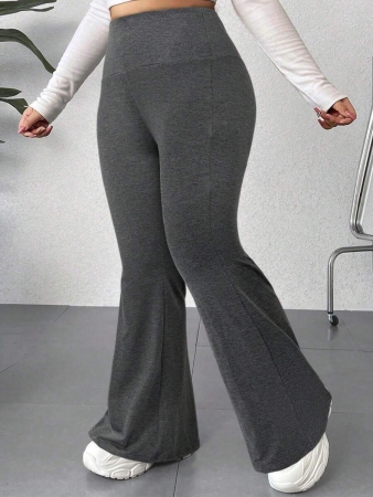 SHEIN EZwear Plus Size Casual Versatile Solid Color Loose Flared Hem Sweatpants Graduation,Back To School Outfits,Graduation,Teacher Outfits For Women,Back To School - Image 6