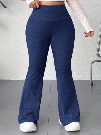 SHEIN EZwear Plus Size Casual Versatile Solid Color Loose Flared Hem Sweatpants Graduation,Back To School Outfits,Graduation,Teacher Outfits For Women,Back To School - Image 9