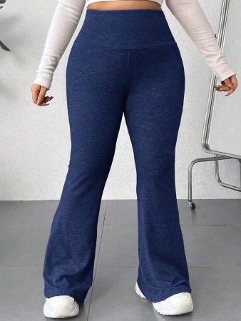 SHEIN EZwear Plus Size Casual Versatile Solid Color Loose Flared Hem Sweatpants Graduation,Back To School Outfits,Graduation,Teacher Outfits For Women,Back To School - Image 11