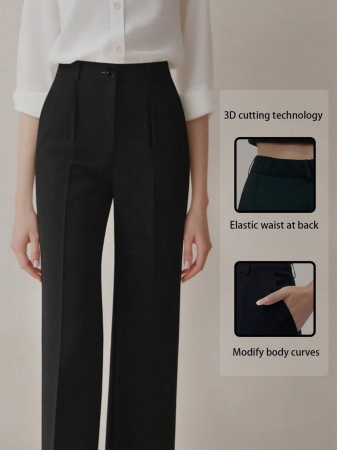 Women's High Waist Pleated Loose Fit Trousers, Suitable For Work And Casual Wear, Spring/Summer - Image 17