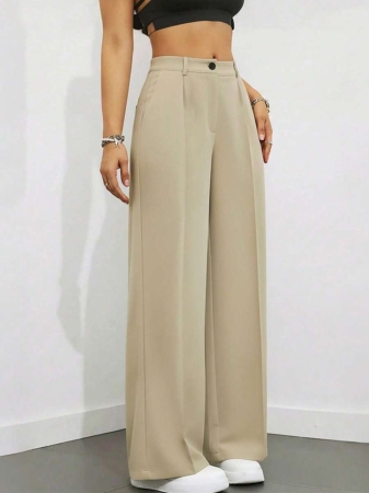 Women's High Waist Pleated Loose Fit Trousers, Suitable For Work And Casual Wear, Spring/Summer - Image 28