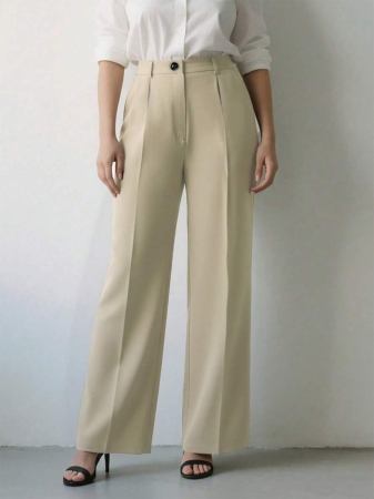 Women's High Waist Pleated Loose Fit Trousers, Suitable For Work And Casual Wear, Spring/Summer - Image 29