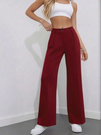 Women's High Waist Pleated Loose Fit Trousers, Suitable For Work And Casual Wear, Spring/Summer - Image 48