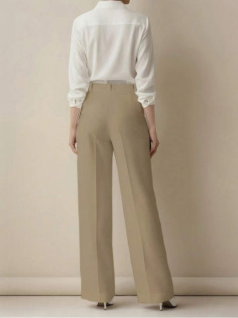 Women's High Waist Pleated Loose Fit Trousers, Suitable For Work And Casual Wear, Spring/Summer - Image 55