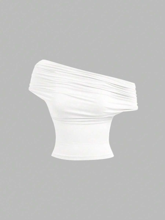 SHEIN MOD Women's Elegant Solid Color Versatile Halter Neck Top, Summer - Image 5