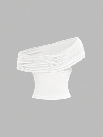 SHEIN MOD Women's Elegant Solid Color Versatile Halter Neck Top, Summer - Image 6