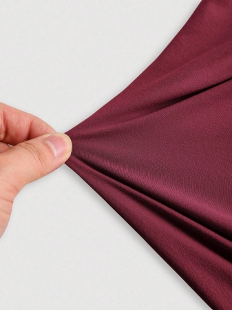 SHEIN MOD Women's Elegant Solid Color Versatile Halter Neck Top, Summer - Image 21