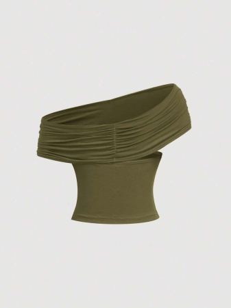 SHEIN MOD Women's Elegant Solid Color Versatile Halter Neck Top, Summer - Image 26