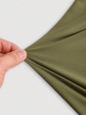 SHEIN MOD Women's Elegant Solid Color Versatile Halter Neck Top, Summer - Image 31