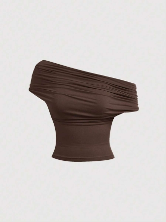 SHEIN MOD Women's Elegant Solid Color Versatile Halter Neck Top, Summer - Image 35