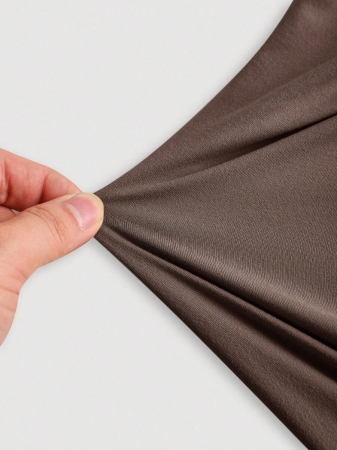 SHEIN MOD Women's Elegant Solid Color Versatile Halter Neck Top, Summer - Image 41