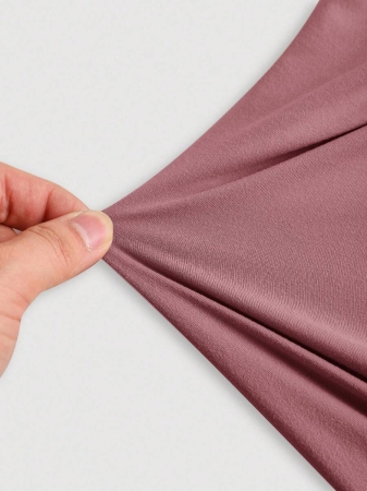 SHEIN MOD Women's Elegant Solid Color Versatile Halter Neck Top, Summer - Image 51