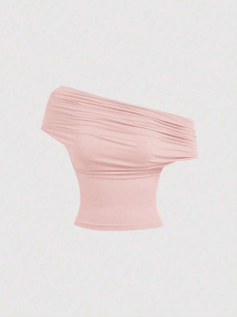 SHEIN MOD Women's Elegant Solid Color Versatile Halter Neck Top, Summer - Image 55