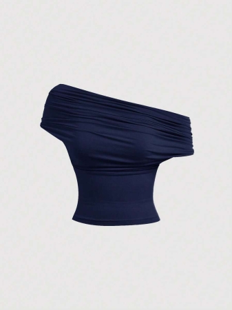 SHEIN MOD Women's Elegant Solid Color Versatile Halter Neck Top, Summer - Image 65