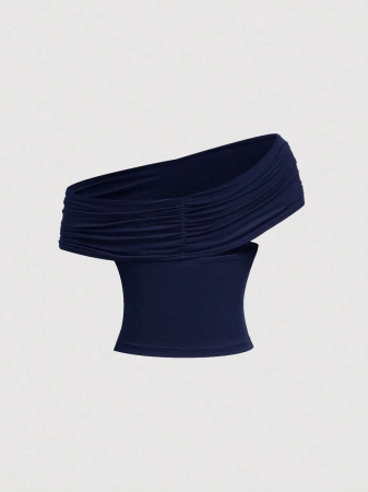 SHEIN MOD Women's Elegant Solid Color Versatile Halter Neck Top, Summer - Image 66