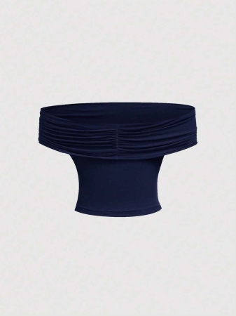 SHEIN MOD Women's Elegant Solid Color Versatile Halter Neck Top, Summer - Image 68