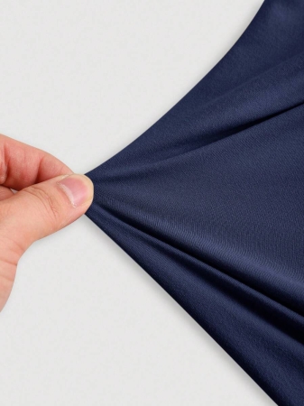 SHEIN MOD Women's Elegant Solid Color Versatile Halter Neck Top, Summer - Image 71