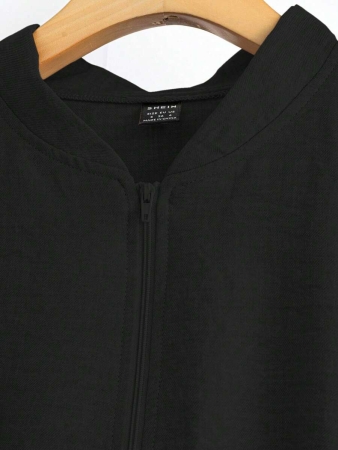 SHEIN LUNE Women's Solid Color Long Sleeve Zip-Up Jacket And Pants Casual Suit Fall Cloth For Women - Image 6