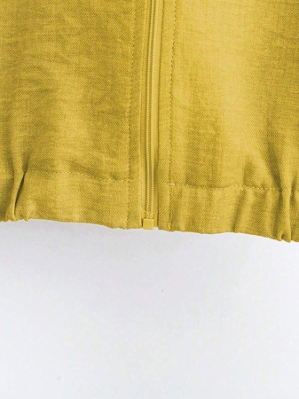 SHEIN LUNE Women's Solid Color Long Sleeve Zip-Up Jacket And Pants Casual Suit Fall Cloth For Women - Image 20