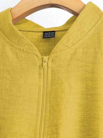 SHEIN LUNE Women's Solid Color Long Sleeve Zip-Up Jacket And Pants Casual Suit Fall Cloth For Women - Image 21