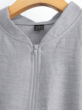 SHEIN LUNE Women's Solid Color Long Sleeve Zip-Up Jacket And Pants Casual Suit Fall Cloth For Women - Image 25