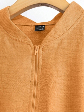 SHEIN LUNE Women's Solid Color Long Sleeve Zip-Up Jacket And Pants Casual Suit Fall Cloth For Women - Image 35