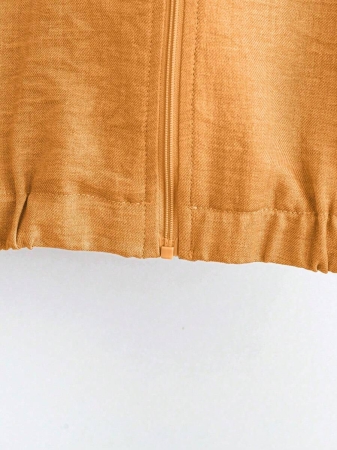 SHEIN LUNE Women's Solid Color Long Sleeve Zip-Up Jacket And Pants Casual Suit Fall Cloth For Women - Image 36