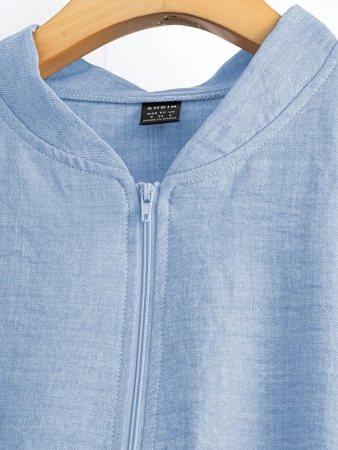 SHEIN LUNE Women's Solid Color Long Sleeve Zip-Up Jacket And Pants Casual Suit Fall Cloth For Women - Image 41