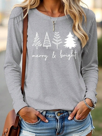 EMERY ROSE Women's Christmas Snowman Print Long Sleeve T-Shirt - Image 2