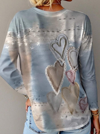 EMERY ROSE Women's Christmas Snowman Print Long Sleeve T-Shirt - Image 18