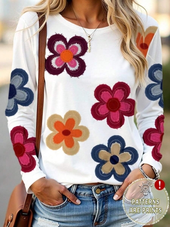 EMERY ROSE Women's Christmas Snowman Print Long Sleeve T-Shirt - Image 42