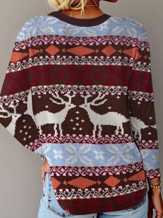 EMERY ROSE Women's Christmas Snowman Print Long Sleeve T-Shirt - Image 49