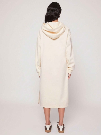 Animal Planet X SHEIN Women Casual Street Yorkie Dog & Letter Print Drop Shoulder Loose Hooded Mid-Length Sweatshirt Dress, Spring/Autumn - Image 3