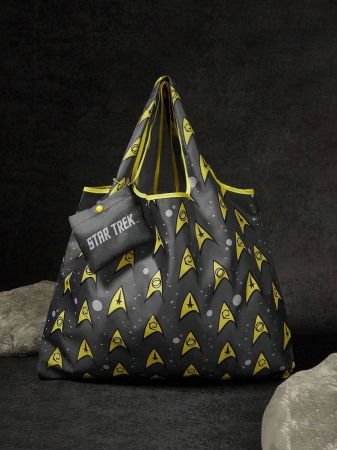 Pop Mart Azura X SHEIN 1pc Cartoon Character Patterned Drawstring Tote Bag Made Of Polyester Material, Large Capacity, Suitable For Commuting, Shopping, And Traveling, Suitable For Both Ladies And Gentlemen, The Bag Can Be Folded For Easy Storage And Convenient Carrying,Tears For Beach - Image 3