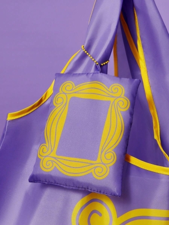 Pop Mart Azura X SHEIN 1pc Cartoon Character Patterned Drawstring Tote Bag Made Of Polyester Material, Large Capacity, Suitable For Commuting, Shopping, And Traveling, Suitable For Both Ladies And Gentlemen, The Bag Can Be Folded For Easy Storage And Convenient Carrying,Tears For Beach - Image 57