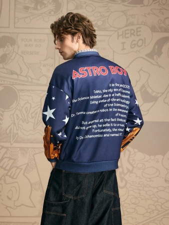 Astro Boy X SHEIN Men's Casual Everyday Cartoon Figure Graphic Crew Neck Sweatshirt , Fall Winter - Image 3