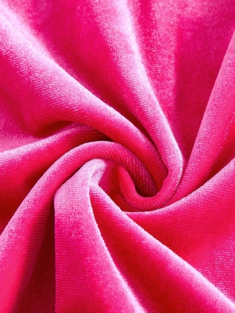 Whitney Houston X SHEIN Tween Girl Casual Long Sleeve Hooded Dress With Rhinestone & Letter Embroidery, Pink - Image 5