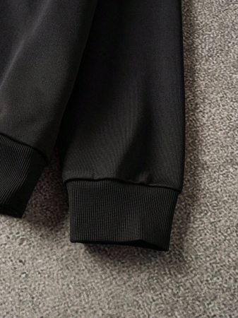 Discovery X SHEIN Men's Letter & Graphic Print Crew Neck Long Sleeve Pullover Sweatshirt, 2000s Style , Fall - Image 6