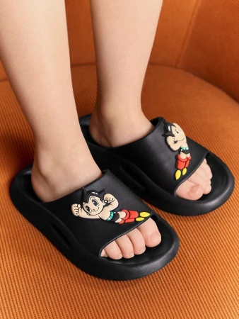 LE PETIT PRINCE X SHEIN Moon & Star Cute Cartoon Blue Children's Slip-On Slippers Toddlers & Kids Non-Slip Quick-Drying Shower Slide, Lightweight And Durable EVA Material, Unisex For Boys And Girls In The House, Bthroom, Playground, Swimming Pool, Beach Indoor Outdoor - Image 10