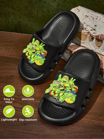 LE PETIT PRINCE X SHEIN Moon & Star Cute Cartoon Blue Children's Slip-On Slippers Toddlers & Kids Non-Slip Quick-Drying Shower Slide, Lightweight And Durable EVA Material, Unisex For Boys And Girls In The House, Bthroom, Playground, Swimming Pool, Beach Indoor Outdoor - Image 31