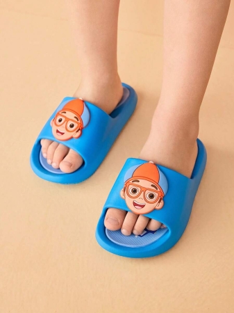 LE PETIT PRINCE X SHEIN Moon & Star Cute Cartoon Blue Children's Slip-On Slippers Toddlers & Kids Non-Slip Quick-Drying Shower Slide, Lightweight And Durable EVA Material, Unisex For Boys And Girls In The House, Bthroom, Playground, Swimming Pool, Beach Indoor Outdoor - Image 40